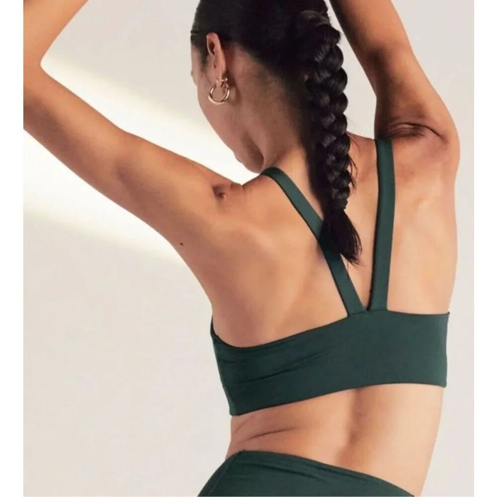 Girlfriend Collective Globe Green Lou V-Back Bra Size M